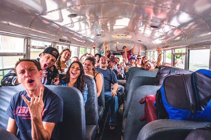 Travel with a big group of Friends by Renting a private bus